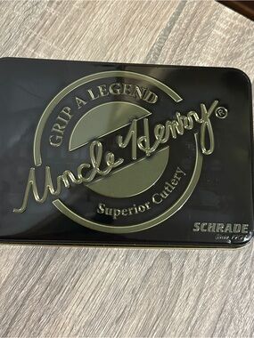 Schrade Uncle Henry 3 Piece Gift Tin Folding Knife Set NEW Cutlery